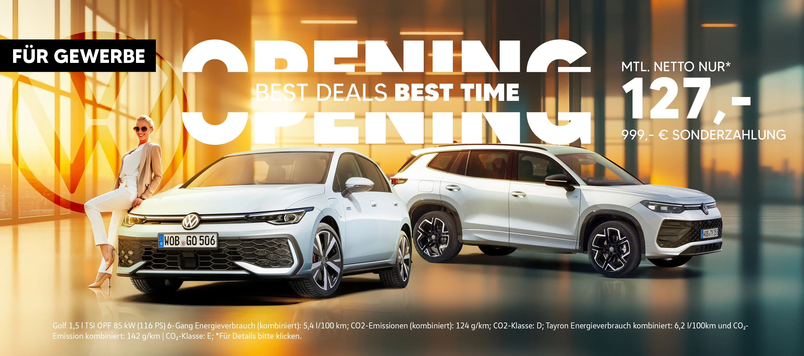 Gewerbe Opening Special Autohaus Krammer Hengersberg Volkswagen Leasing Angebote