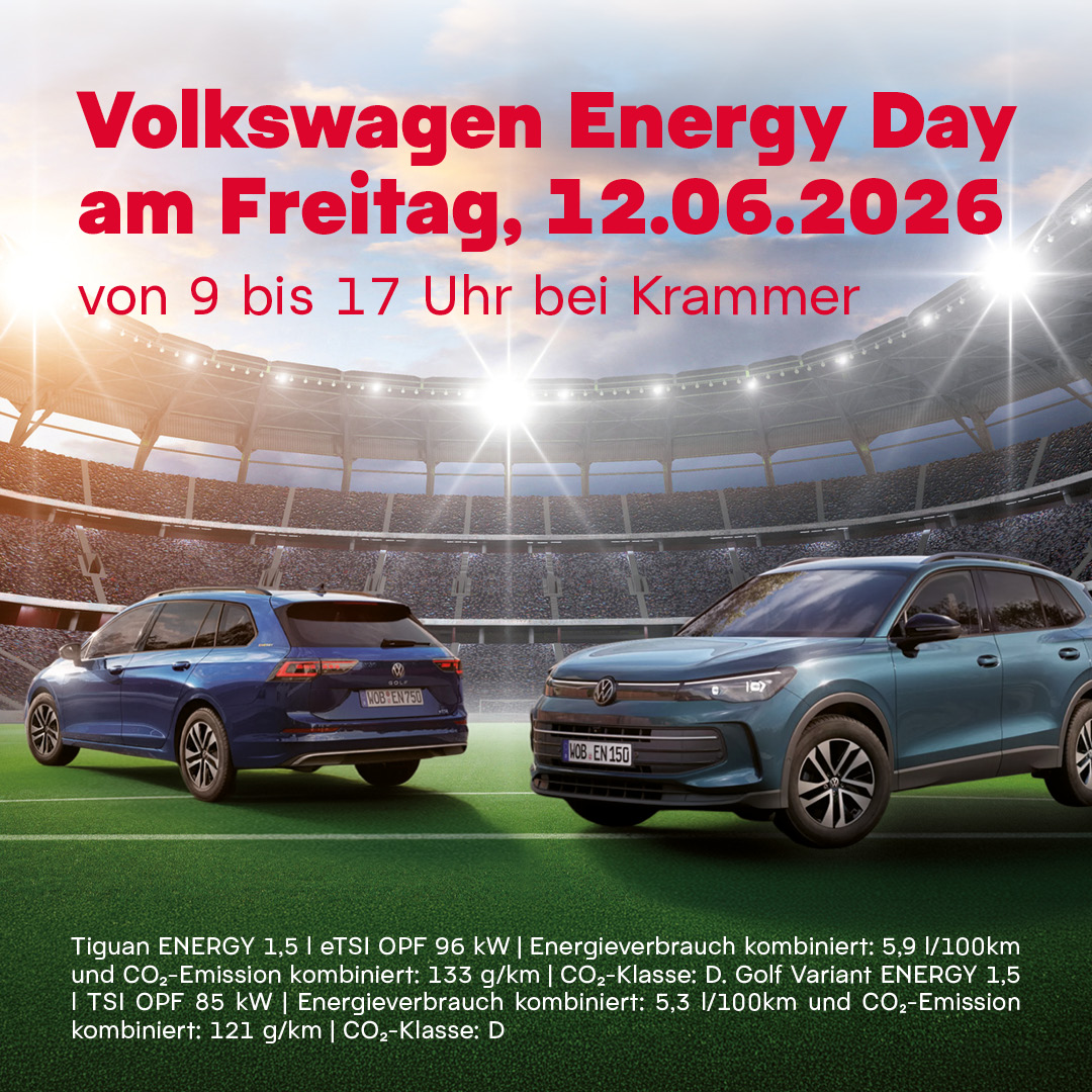 tiguan und golf variant energy im stadion